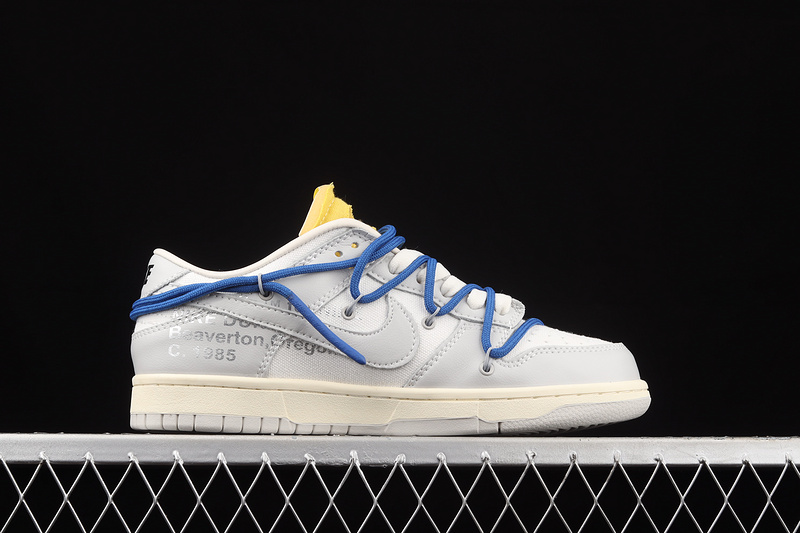 Ow X Sb Dunk Low Lot 10 Of 50 Sail/Neutral Grey/Battle Blue 25