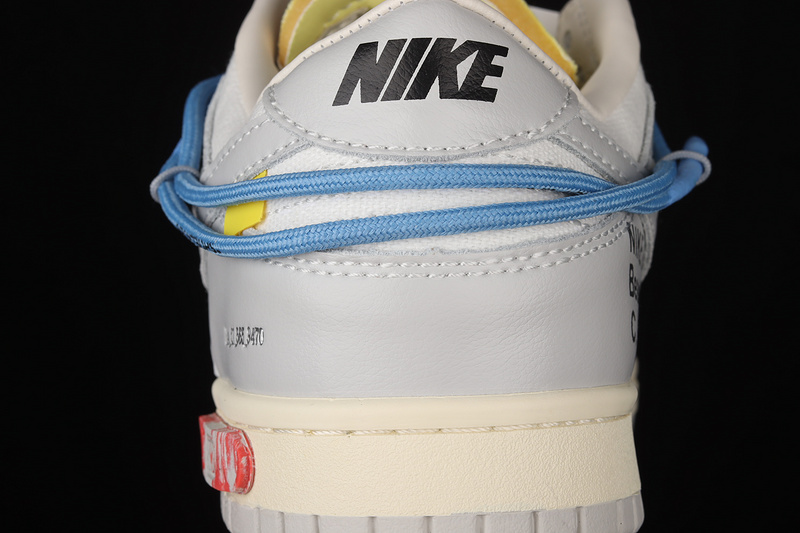 Ow X Sb Dunk Low White/Light Grey/Blue 31