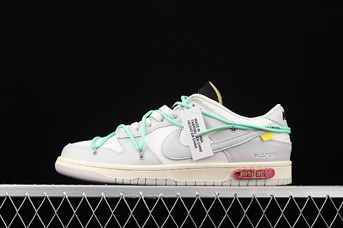 Ow X Sb Dunk Low The 50 White/Light Grey/Blue 23