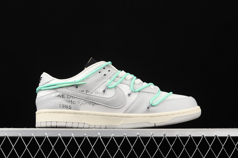 Ow X Sb Dunk Low The 50 White/Light Grey/Blue 31