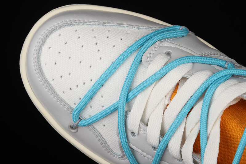 Ow X Sb Dunk Low Light Grey/Blue/White 11