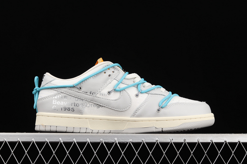 Ow X Sb Dunk Low Light Grey/Blue/White 19