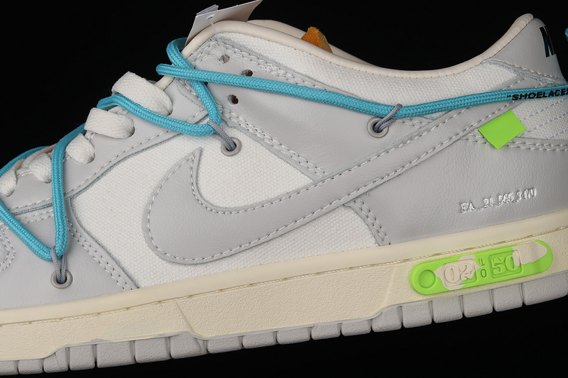 Ow X Sb Dunk Low Light Grey/Blue/White 23