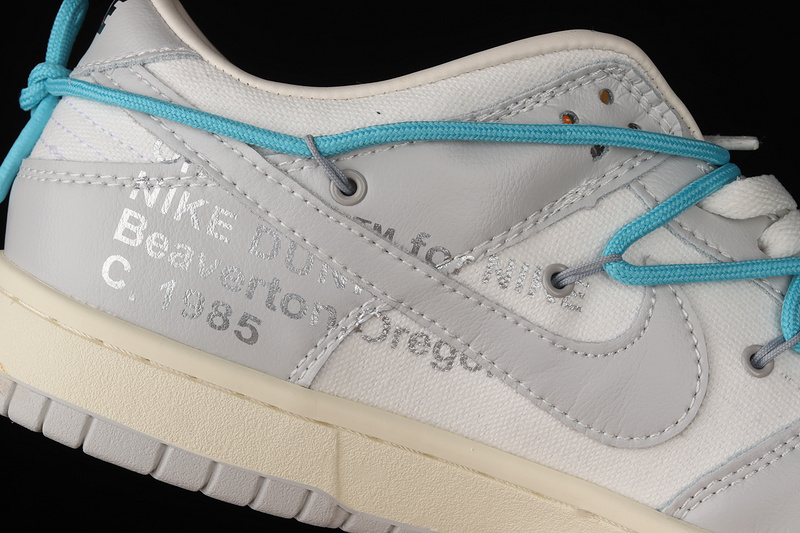 Ow X Sb Dunk Low Light Grey/Blue/White 27