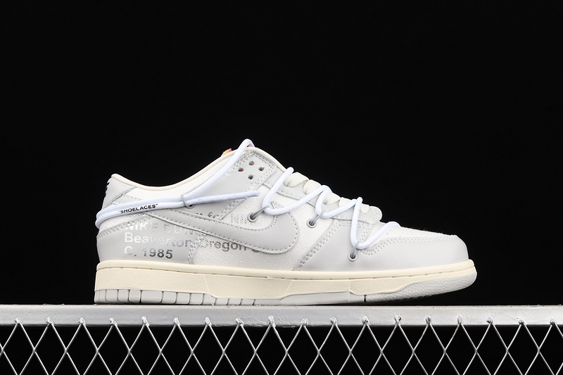 Ow X Sb Dunk Low Lot 03 Of 50 Sail/Neutral Grey/White 9