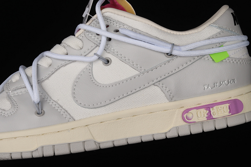 Ow X Sb Dunk Low Lot 03 Of 50 Sail/Neutral Grey/White 11