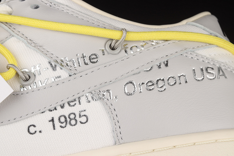 Ow X Sb Dunk Low Dear Summer Lot 27 Of 50 Neutral Grey/Yellow 9