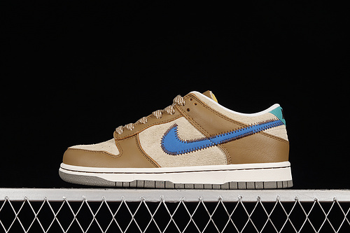 Size? X Dunk Low 'Dark Driftwood'dark Brown /Blue 5