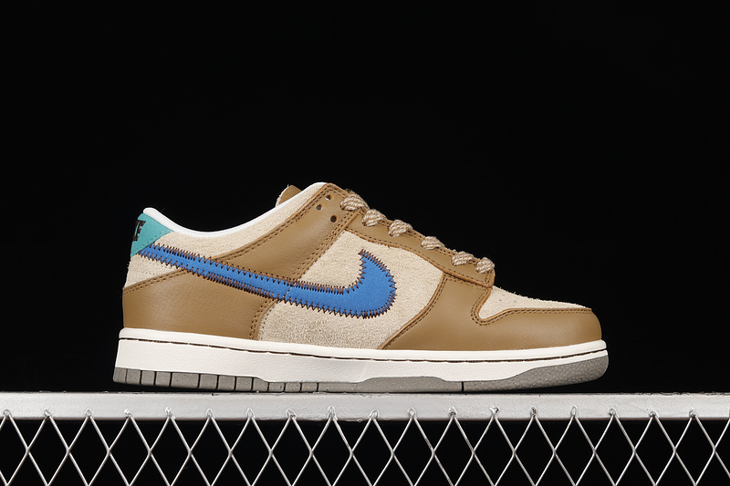 Size? X Dunk Low 'Dark Driftwood'dark Brown /Blue 7