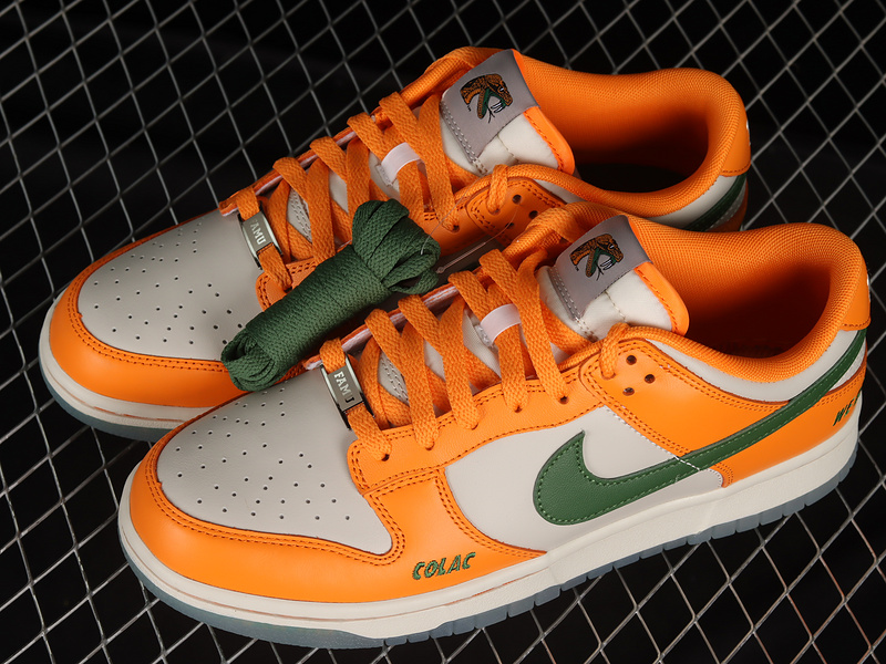 Florida A&M University Sb Dunk Low Orange Horizon/Fortress Green 15