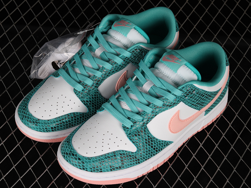 Dunk Low 'Washed Teal Snakeskin'white//Bleached Coral/Black 21