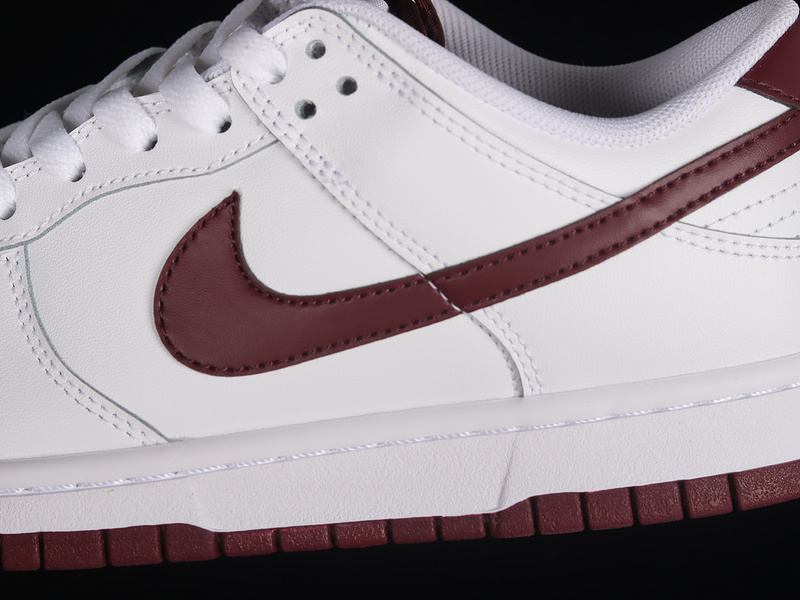 Dunk Low White/Night Maroon/White 3