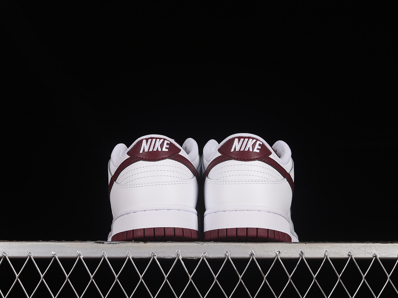 Dunk Low White/Night Maroon/White 31