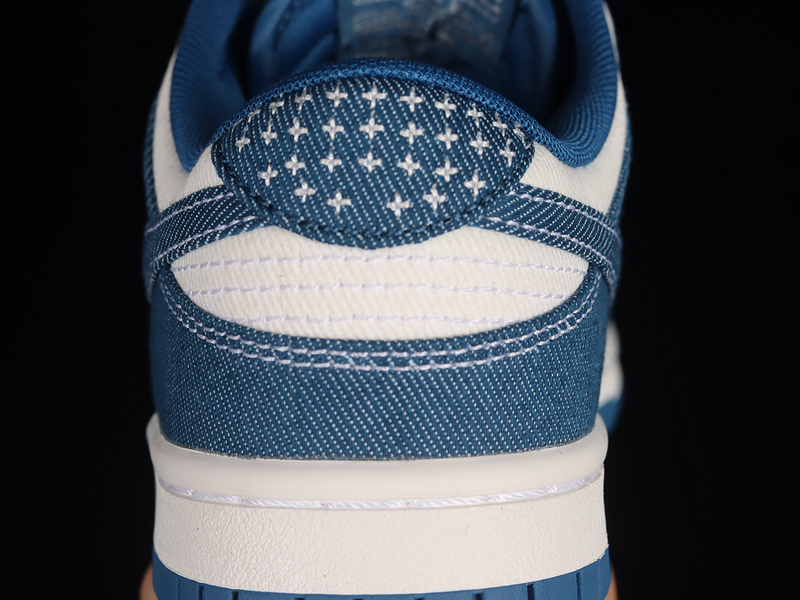 Dunk Low Se Sashiko Summit White/Summit White/Industrial Blue 15