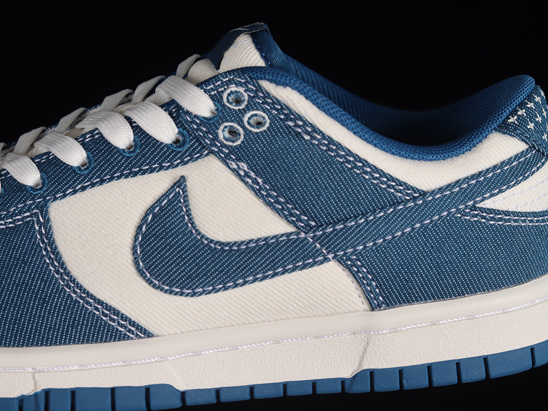 Dunk Low Se Sashiko Summit White/Summit White/Industrial Blue 23