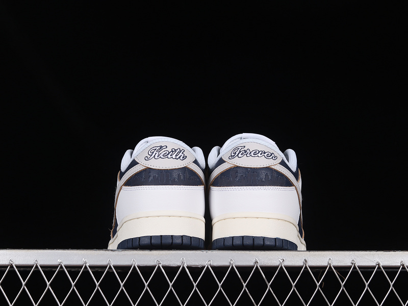 Dunk Low Huf New York City White/Navy Blue 7