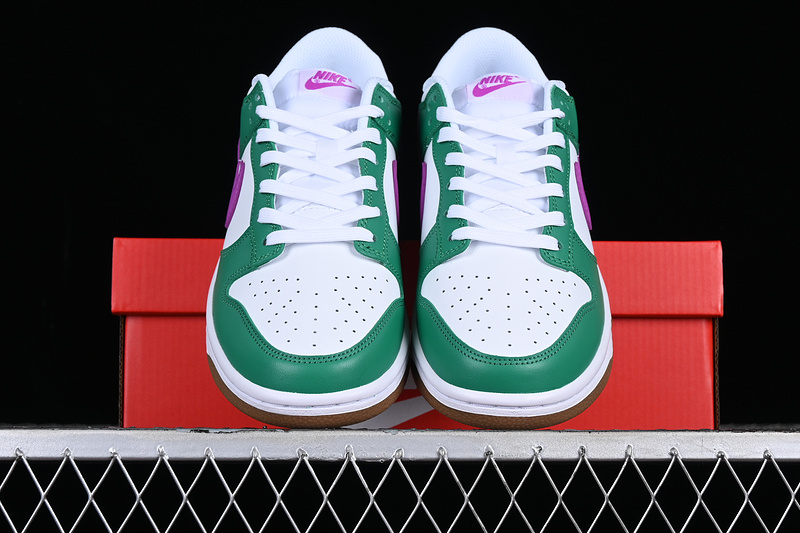 Dunk Low Joker White/White/Stadium Green/Fuchsia Dream 19