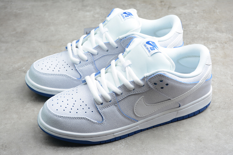 Sb Dunk Low Premium White/White-Game Royal 17