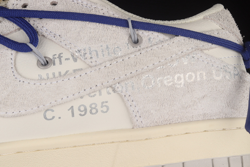 Ow X Sb Dunk Low Lot 32 Of 50 Sail/Neutral Grey/Racer Blue 7