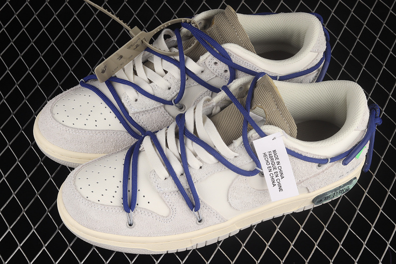 Ow X Sb Dunk Low Lot 32 Of 50 Sail/Neutral Grey/Racer Blue 15