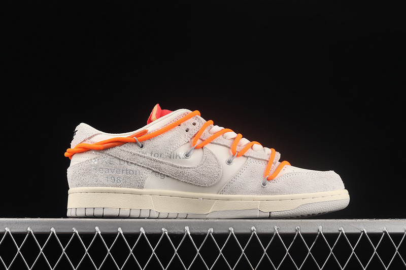 Ow X Sb Dunk Low Lot 31 Of 50 Sail/Neutral Grey/Total Orange 23