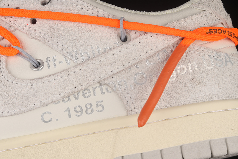 Ow X Sb Dunk Low Lot 31 Of 50 Sail/Neutral Grey/Total Orange 27