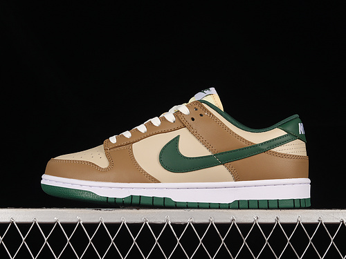 Dunk Low Rattan /Canyon Green/Sail/White/Deep Driftwood Brown 25