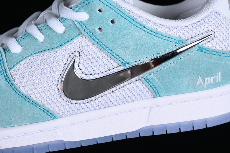 April Skateboards X Dunk Low Sb Turbo Green/Metallic Silver 3