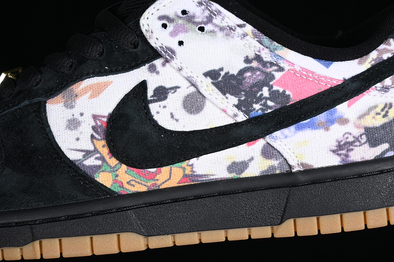 Supreme X Dunk Low Sb Rammellzee Black/Black/Multi-Color 13