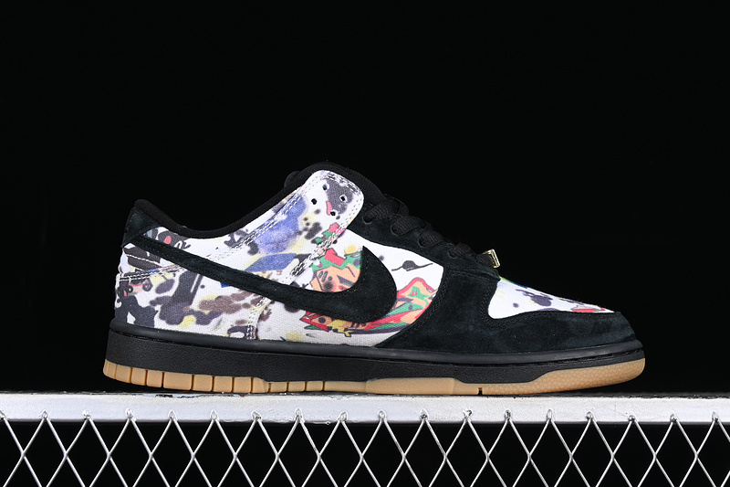 Supreme X Dunk Low Sb Rammellzee Black/Black/Multi-Color 19