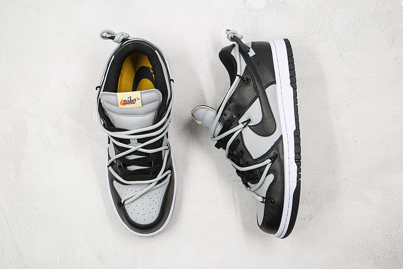 Ow X Futura X Sb Dunk Low Pro Black/Grey/White 3