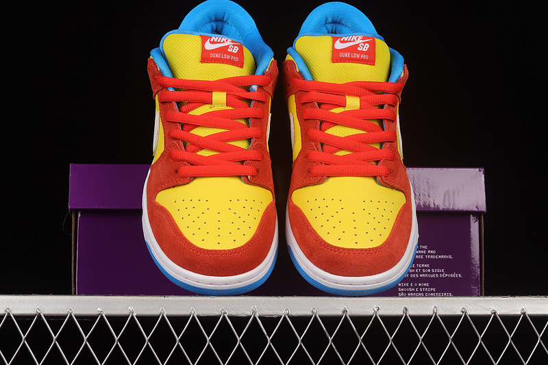 Dunk Low Pro Sb 'Bart Simpson'habanero Red/White/Blue Hero 33