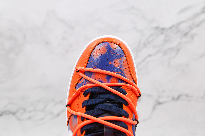 Ow X Sb Dunk Low X Fl Orange/Navy Blue-White 3