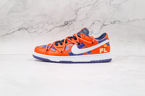 Ow X Sb Dunk Low X Fl Orange/Navy Blue-White 7