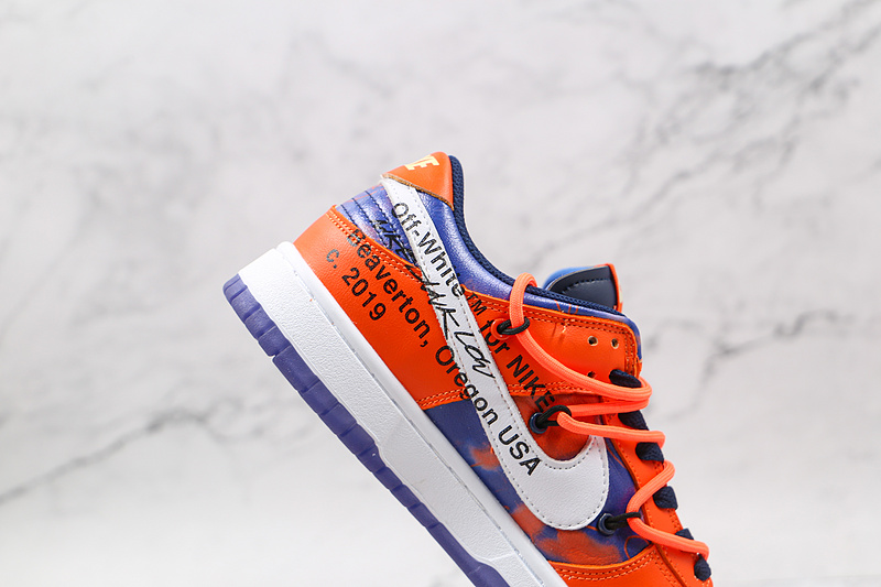 Ow X Sb Dunk Low X Fl Orange/Navy Blue-White 15