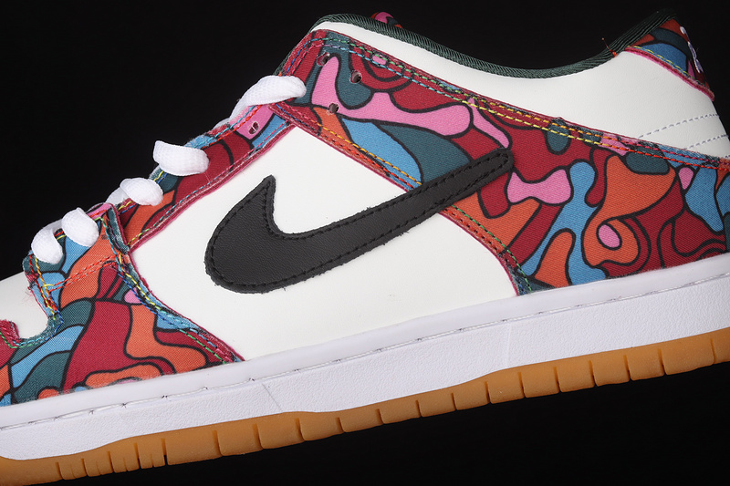 Parra X Dunk Low Pro Sb Abstract Art Fire Pink/Gym Red/Mocha/White/Royal Blue 31