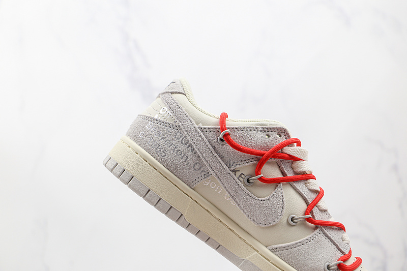 Ow X Sb Dunk Low Lot 33 Of 50 Sail/Neutral Grey/Chile Red 9