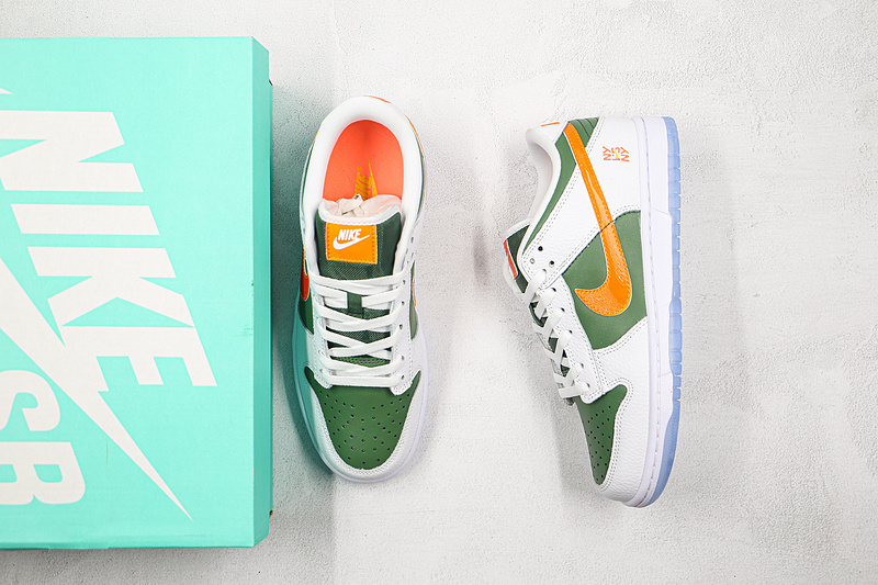 Sb Dunk Low Ny Vs Ny White/Green/Orange 15