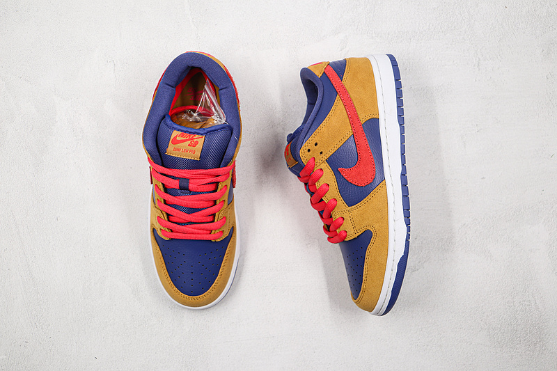 Sb Dunk Low Pelle Hat Wheat/Light Fusion Red/Dark Purple 13