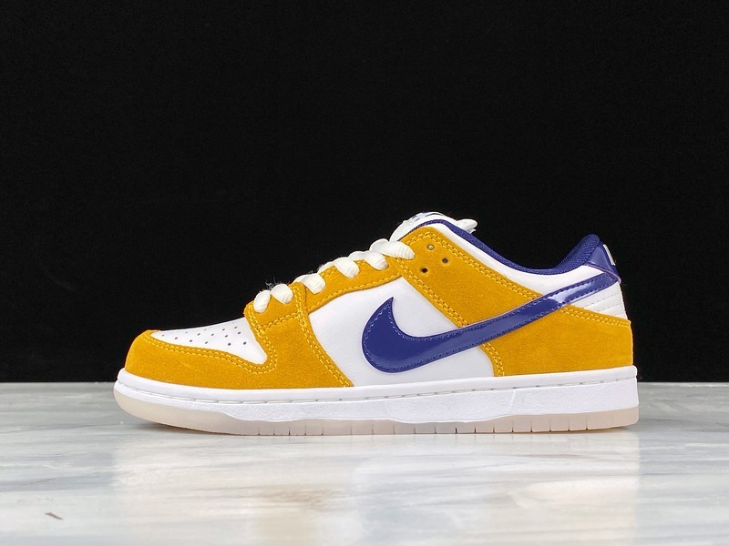 Sb Dunk Low White/Regency Purple-Laser Orange 9