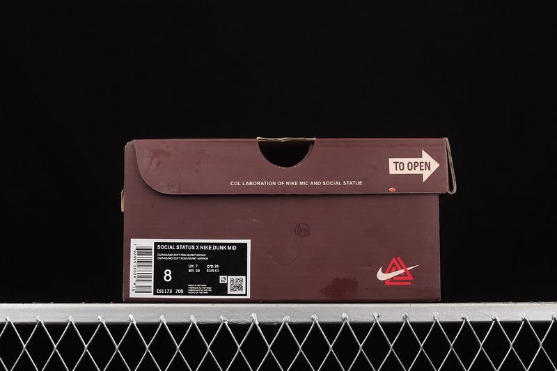 Social Status X Sb Dunk Mid Chocolate Milk Canvas/Mid Soft Pink/Burnt Brown 9