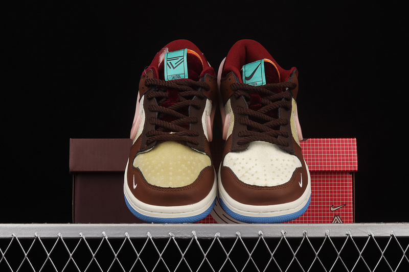 Social Status X Sb Dunk Mid Chocolate Milk Canvas/Mid Soft Pink/Burnt Brown 33