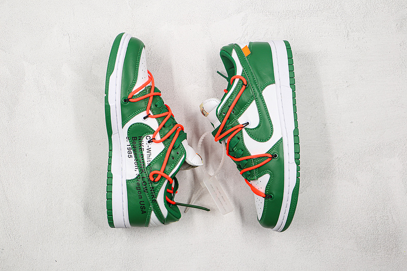 Ow X Futura X Sb Dunk Low Powder Green/White 3