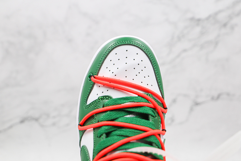 Ow X Futura X Sb Dunk Low Powder Green/White 5