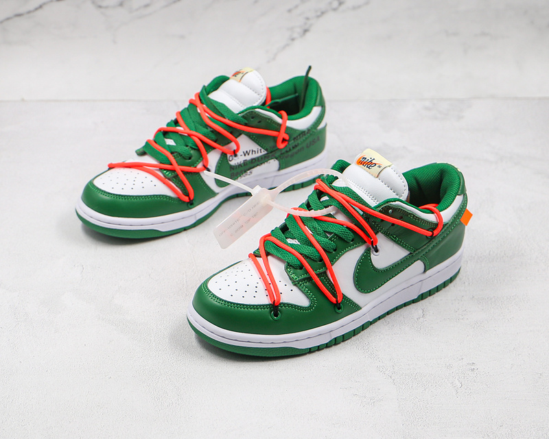 Ow X Futura X Sb Dunk Low Powder Green/White 17