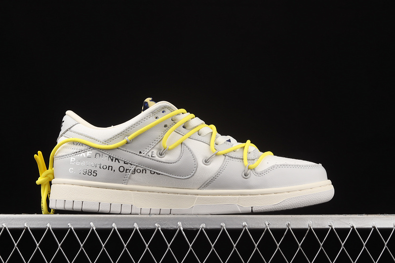 Ow X Sb Dunk Low Lot 27 Of 50 Sail/Neutral Grey/Light Yellow 5