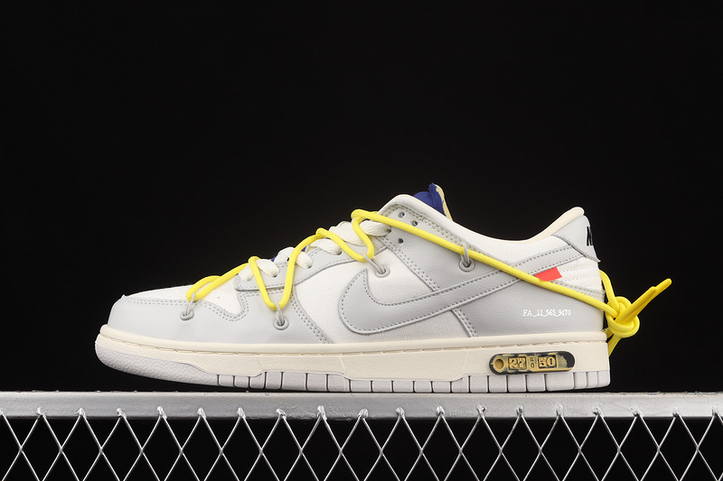 Ow X Sb Dunk Low Lot 27 Of 50 Sail/Neutral Grey/Light Yellow 7