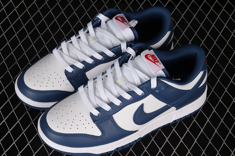 Dunk Low White/University Red/Valerian Blue 21