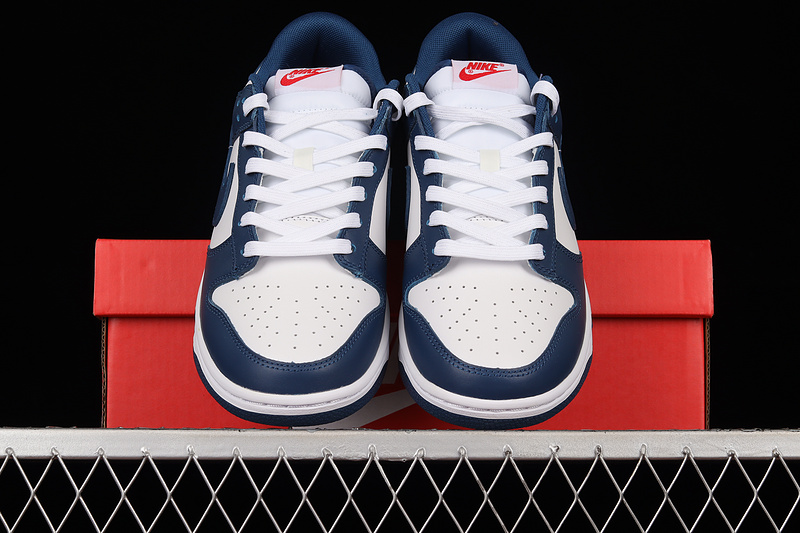 Dunk Low White/University Red/Valerian Blue 23