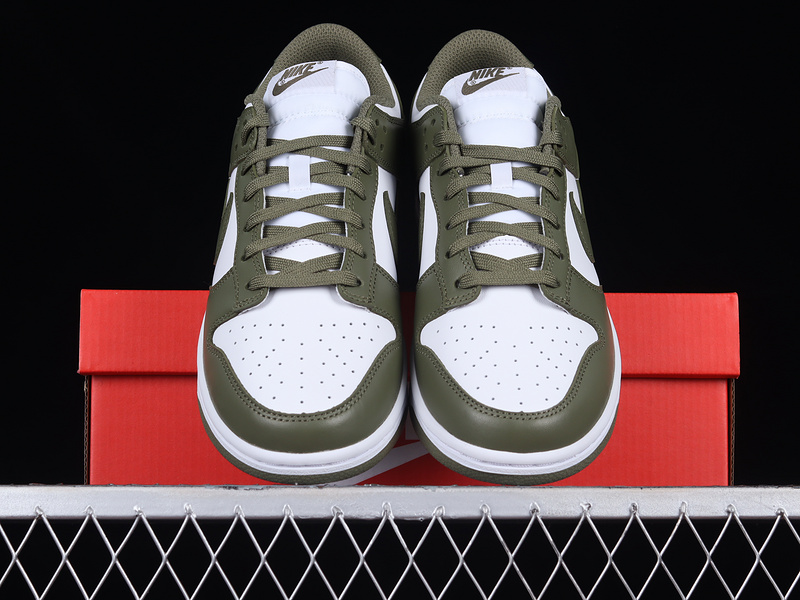 Dunk Low Sb White/Medium Olive/White 21